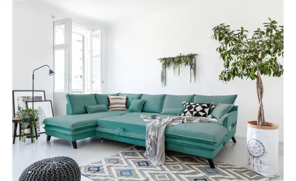 Miuform Wohnlandschaft Charming Charlie mit Schlaffunktion, Funktionsansicht