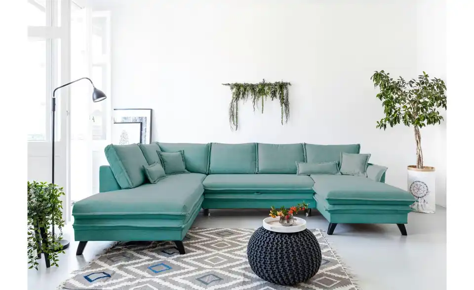 Miuform Wohnlandschaft Charming Charlie mit Schlaffunktion, in Wohnsituation