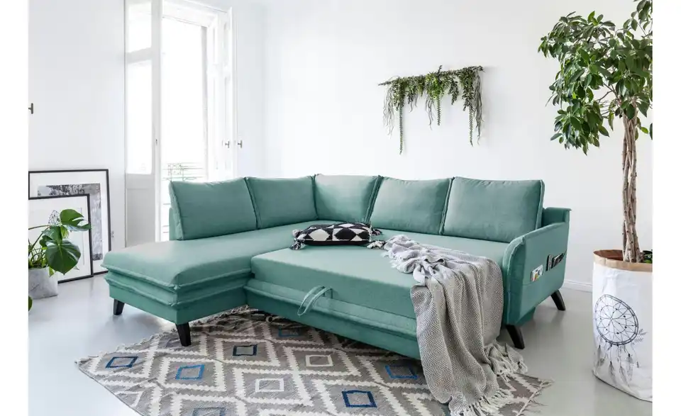 Miuform Ecksofa Charming Charlie mit Schlaffunktion, Funktionsansicht