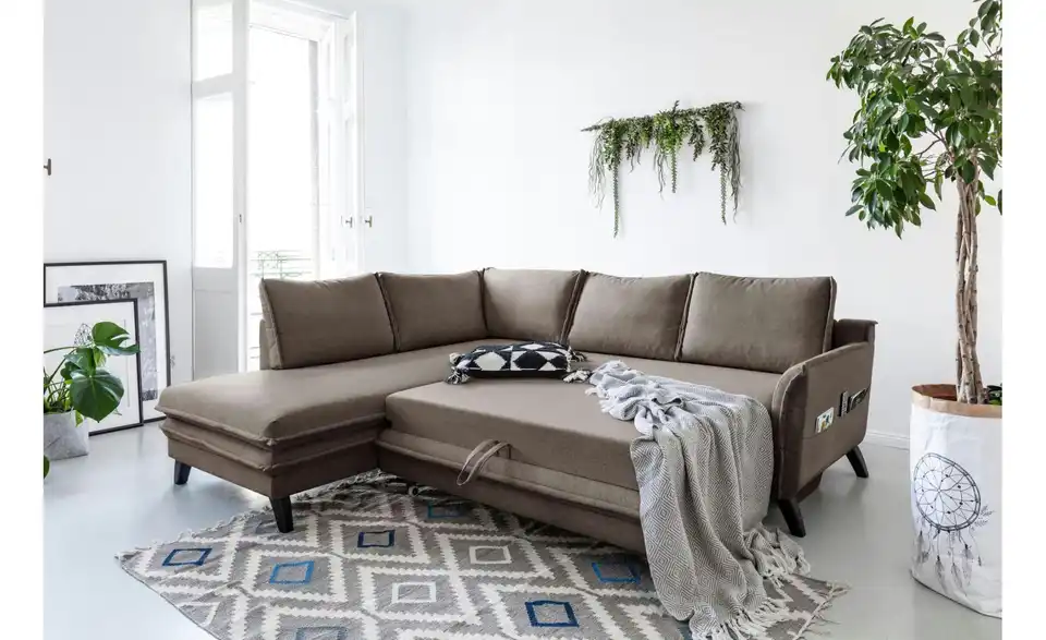 Miuform Ecksofa Charming Charlie mit Schlaffunktion, Funktionsansicht