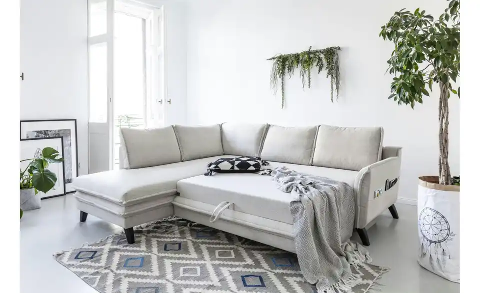 Miuform Ecksofa Charming Charlie mit Schlaffunktion, Funktionsansicht