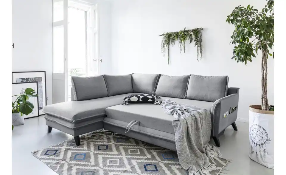 Miuform Ecksofa Charming Charlie mit Schlaffunktion, Funktionsansicht