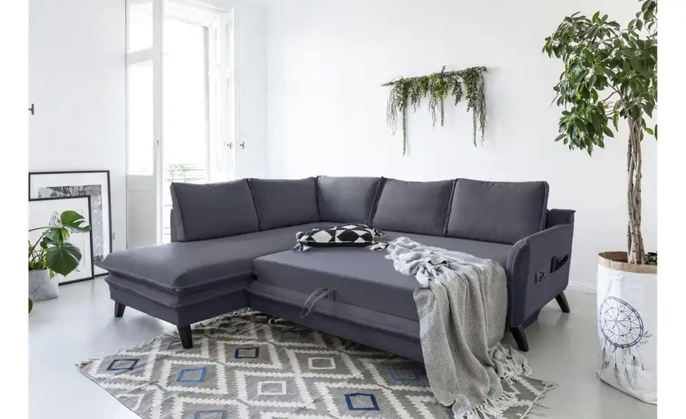 Miuform Ecksofa Charming Charlie mit Schlaffunktion, Funktionsansicht