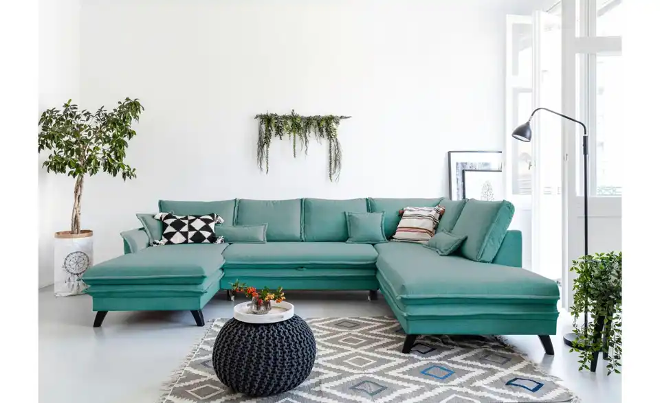 Miuform Wohnlandschaft Charming Charlie mit Schlaffunktion, in Wohnsituation