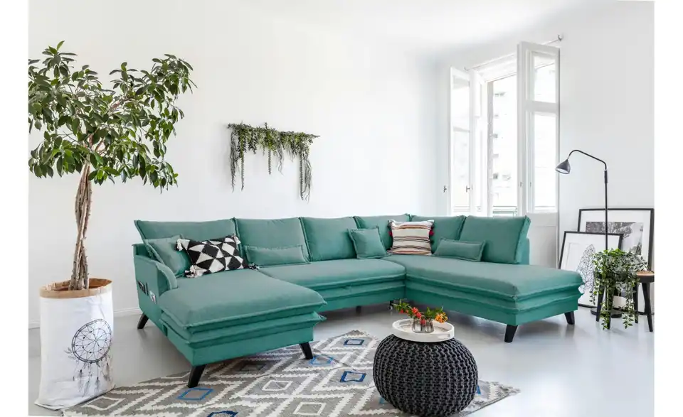 Miuform Wohnlandschaft Charming Charlie mit Schlaffunktion, in Wohnsituation
