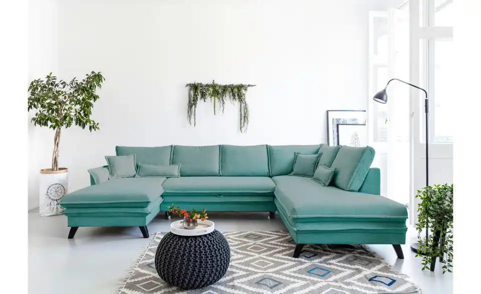 Miuform Wohnlandschaft Charming Charlie mit Schlaffunktion, in Wohnsituation