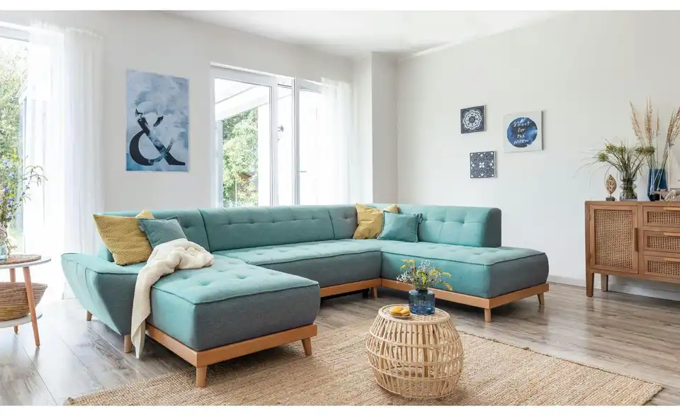 Miuform Wohnlandschaft Dazzling Daisy mit Schlaffunktion, in Wohnsituation