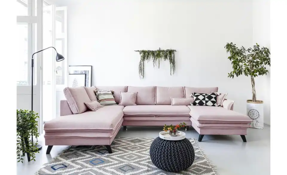 Miuform Wohnlandschaft Charming Charlie mit Schlaffunktion, in Wohnsituation