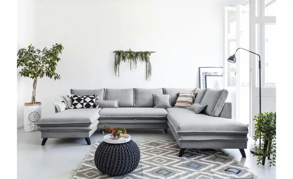 Miuform Wohnlandschaft Charming Charlie mit Schlaffunktion, in Wohnsituation