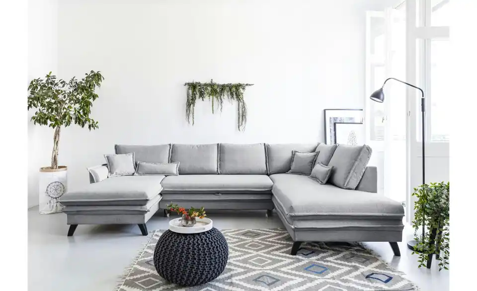Miuform Wohnlandschaft Charming Charlie mit Schlaffunktion, in Wohnsituation