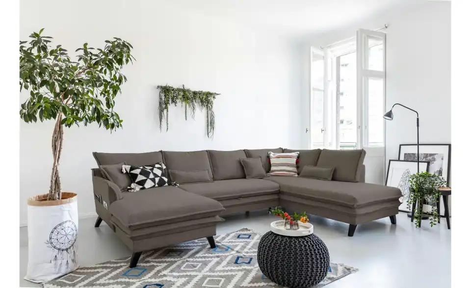Miuform Wohnlandschaft Charming Charlie mit Schlaffunktion, in Wohnsituation