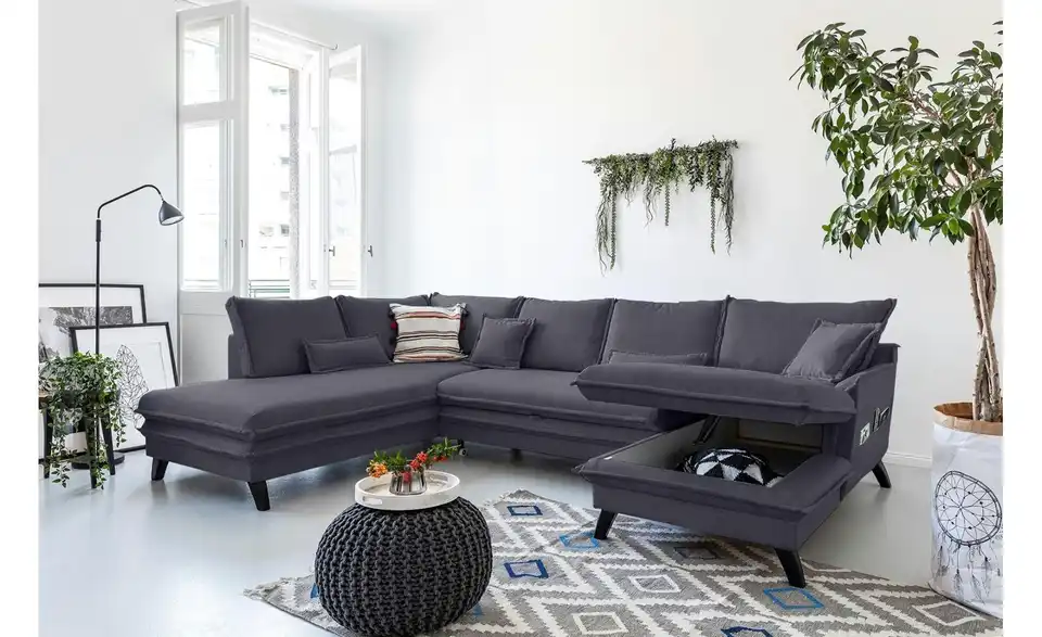 Miuform Wohnlandschaft Charming Charlie mit Schlaffunktion, in Wohnsituation