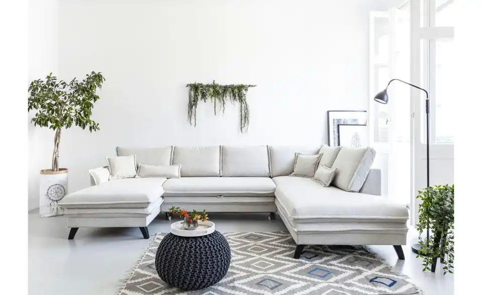 Miuform Wohnlandschaft Charming Charlie mit Schlaffunktion, in Wohnsituation