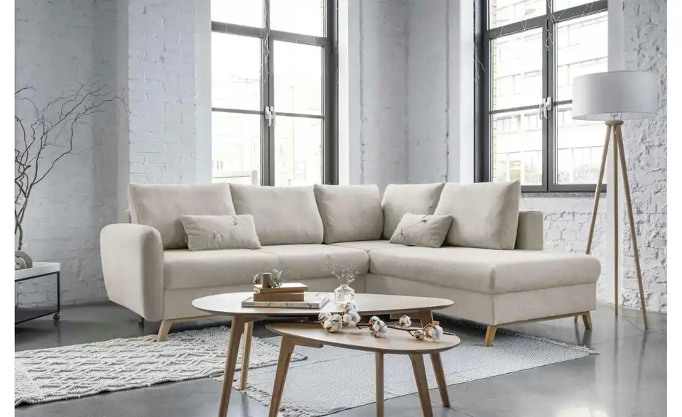 Miuform Ecksofa Scandic Lagom mit Schlaffuntkion, in Wohnsituation