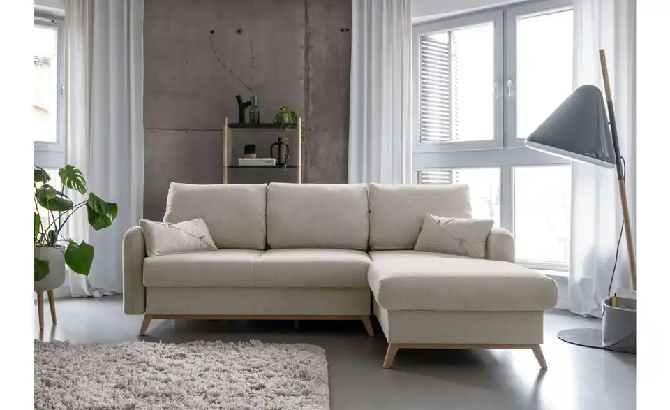 Miuform Ecksofa Scandic Lagom mit Schlaffunktion, in Wohnsituation
