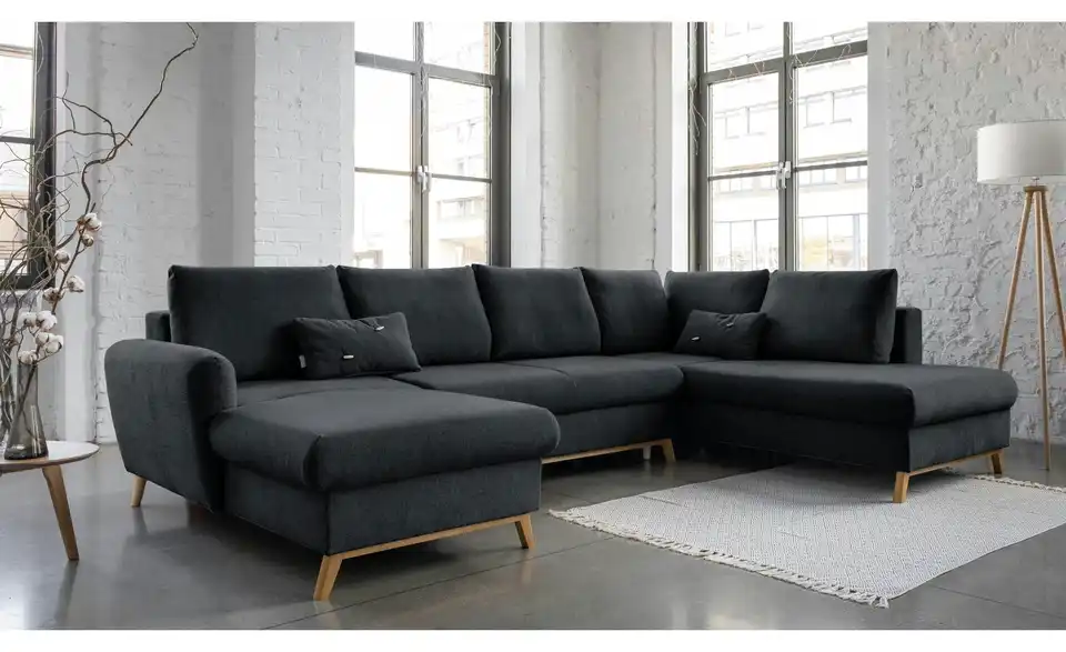Miuform Wohnlandschaft Scandic Lagom mit Schlaffunktion, in Wohnsituation