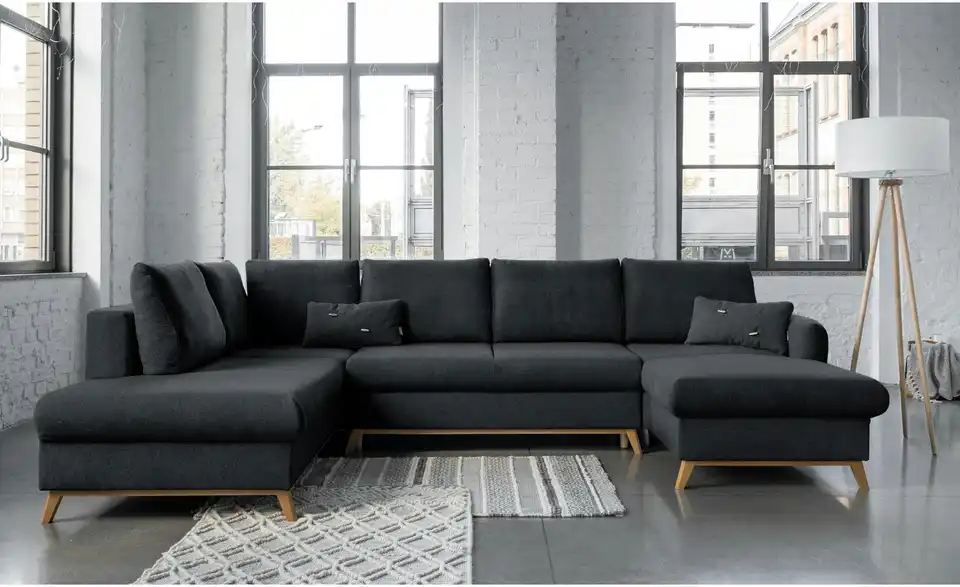 Miuform Wohnlandschaft Scandic Lagom mit Schlaffunktion, in Wohnsituation