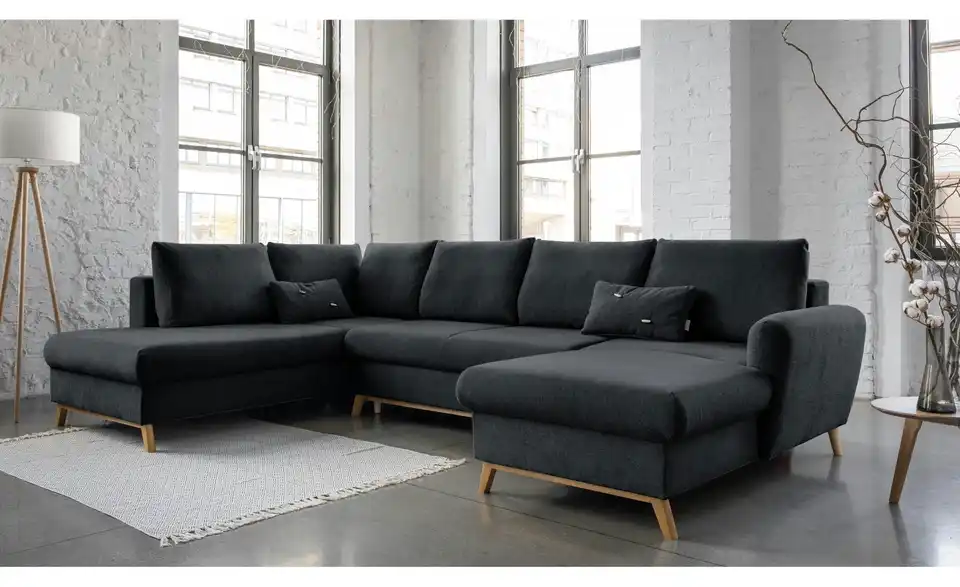Miuform Wohnlandschaft Scandic Lagom mit Schlaffunktion, in Wohnsituation