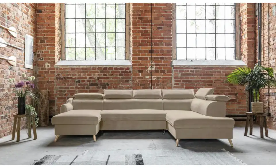 Miuform Wohnlandschaft Sweet Harmony mit Schlaffunktion, in Wohnsituation