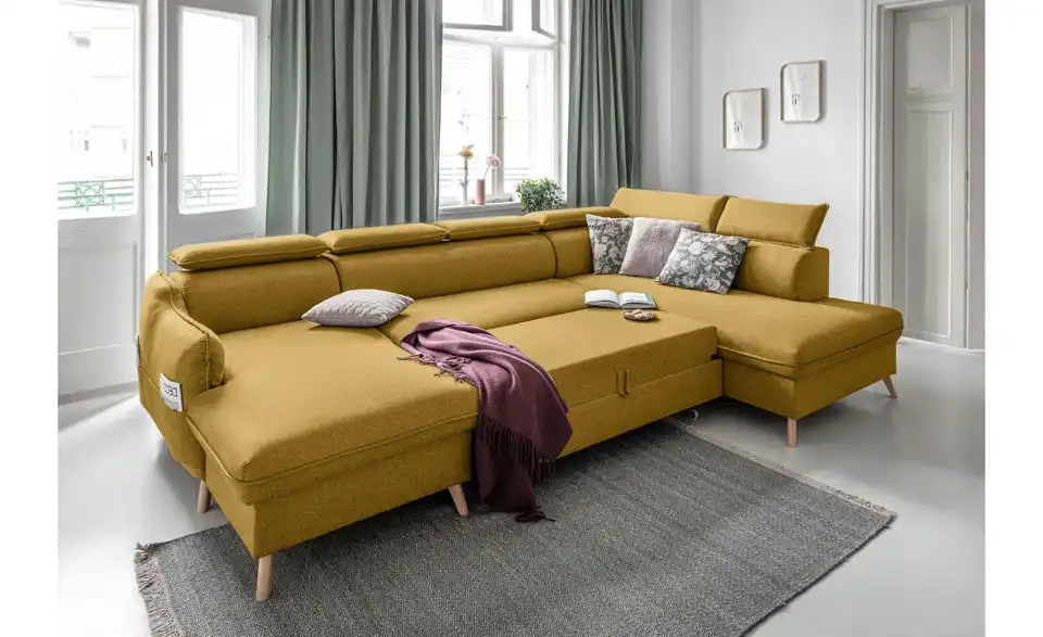 Miuform Wohnlandschaft Sweet Harmony mit Schlaffunktion, in Wohnsituation