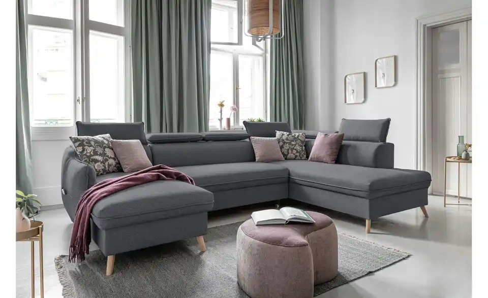 Miuform Wohnlandschaft Sweet Harmony mit Schlaffunktion, in Wohnsituation