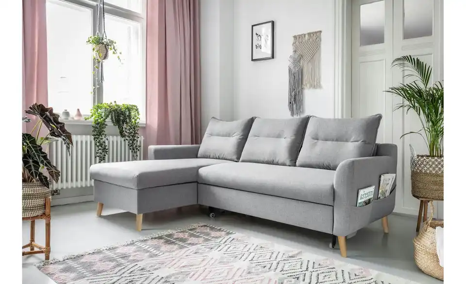 Miuform Ecksofa Stylish Stan mit Schlaffunktion, in Wohnsituation