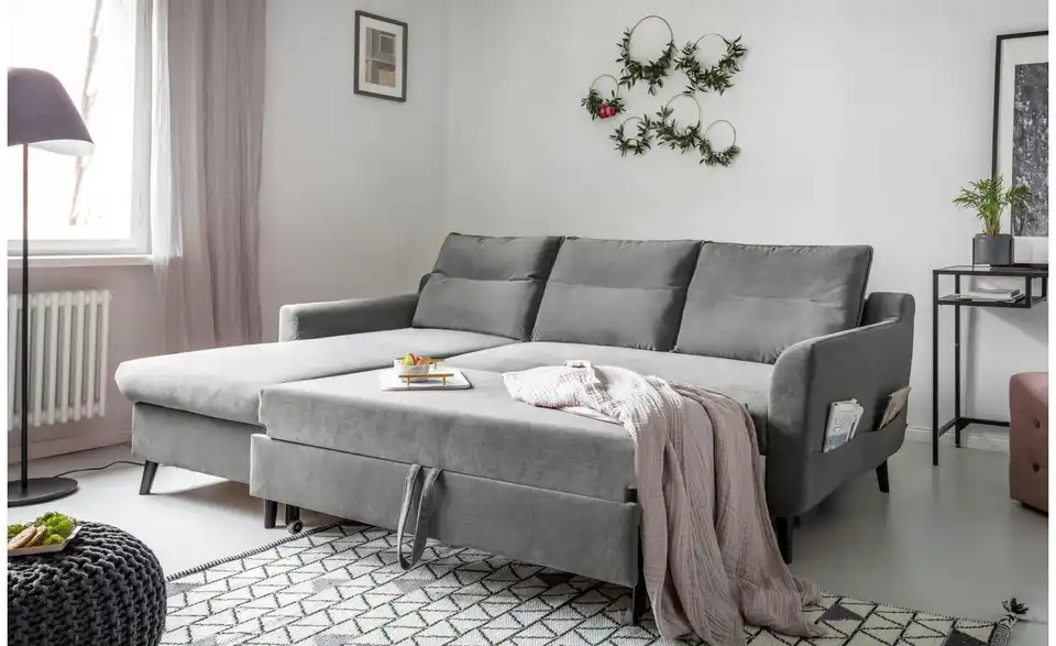 Miuform Ecksofa Stylish Stan mit Schlaffunktion, in Wohnsituation
