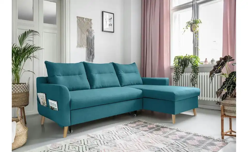 Miuform Ecksofa Stylish Stan mit Schlaffunktion, in Wohnsituation