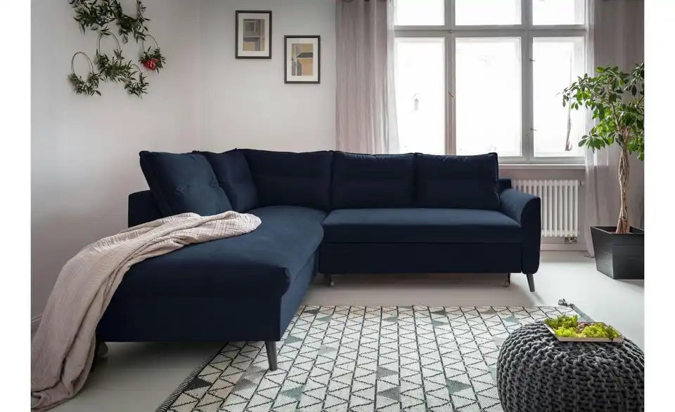 Miuform Ecksofa Stylish Stan mit Schlaffunktion, in Wohnsituation