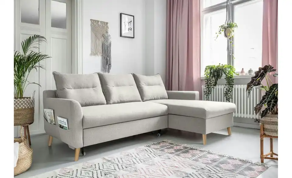 Miuform Ecksofa Stylish Stan mit Schlaffunktion, in Wohnsituation