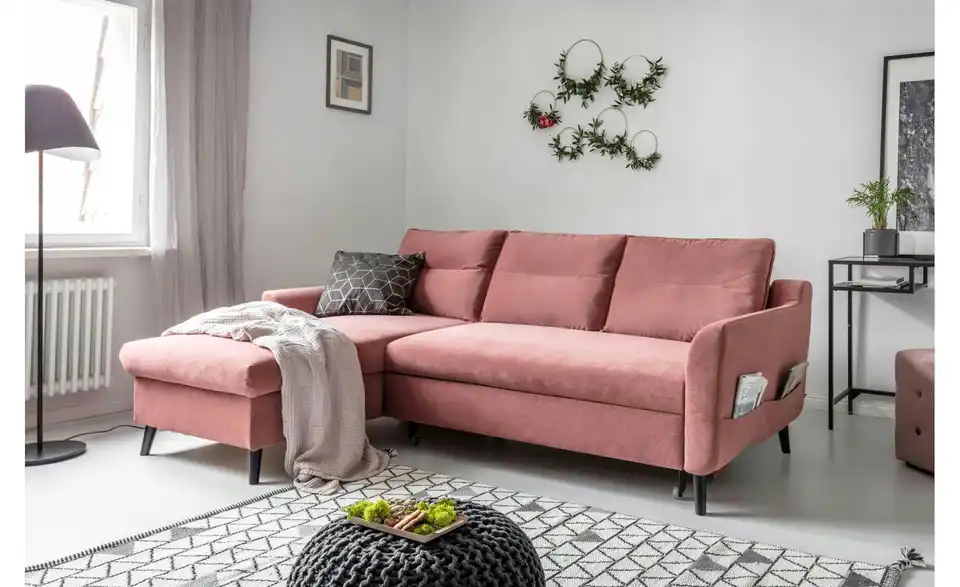Miuform Ecksofa Stylish Stan mit Schlaffunktion, in Wohnsituation