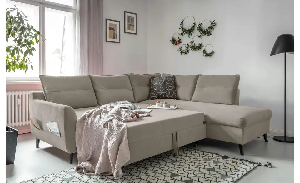 Miuform Ecksofa Stylish Stan mit Schlaffunktion, Funktionsansicht