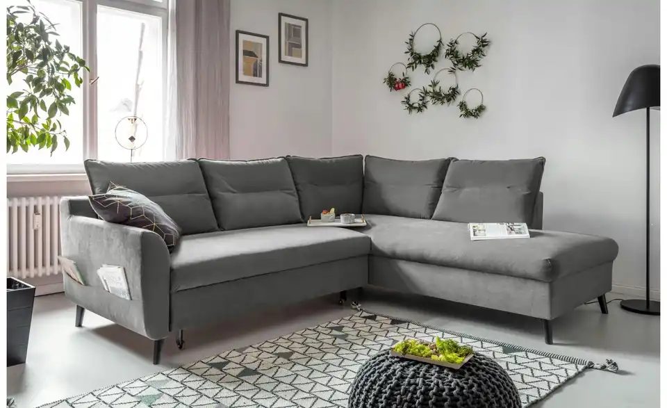 Miuform Ecksofa Stylish Stan mit Schlaffunktion, in Wohnsituation