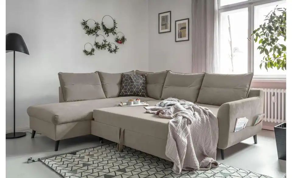 Miuform Ecksofa Stylish Stan mit Schlaffunktion, Funktionsansicht