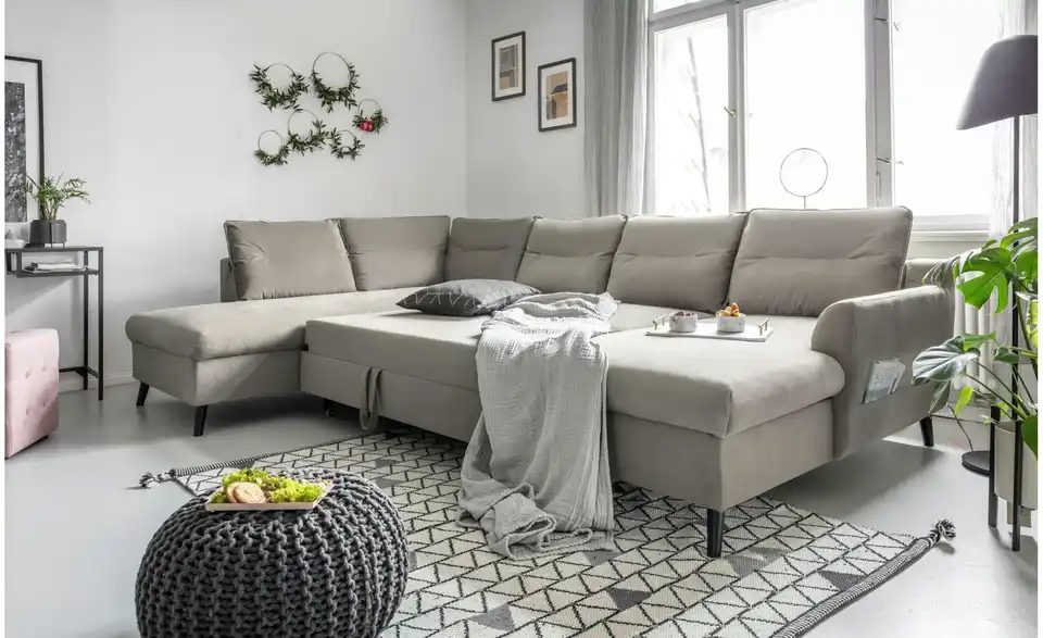 Miuform Wohnlandschaft Stylish Stan mit Schlaffunktion, in Wohnsituation