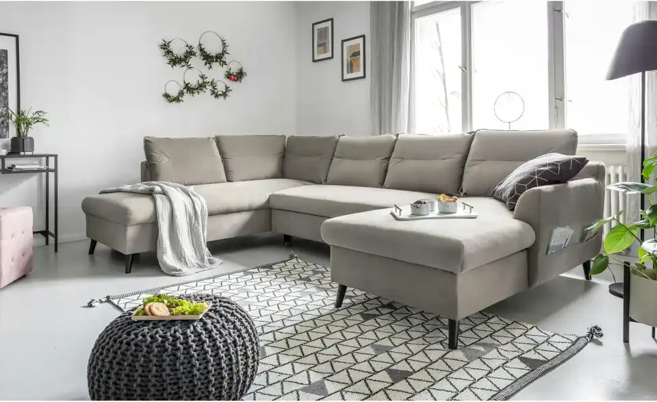 Miuform Wohnlandschaft Stylish Stan mit Schlaffunktion, in Wohnsituation
