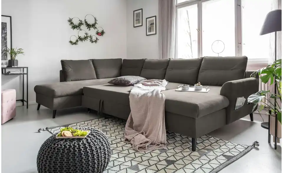 Miuform Wohnlandschaft Stylish Stan mit Schlaffunktion, in Wohnsituation