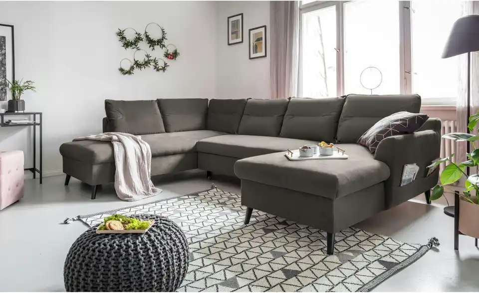 Miuform Wohnlandschaft Stylish Stan mit Schlaffunktion, in Wohnsituation