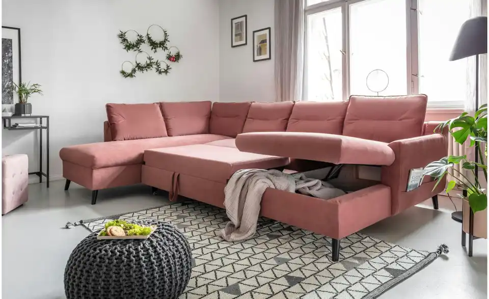 Miuform Wohnlandschaft Stylish Stan mit Schlaffunktion, Funktionsansicht