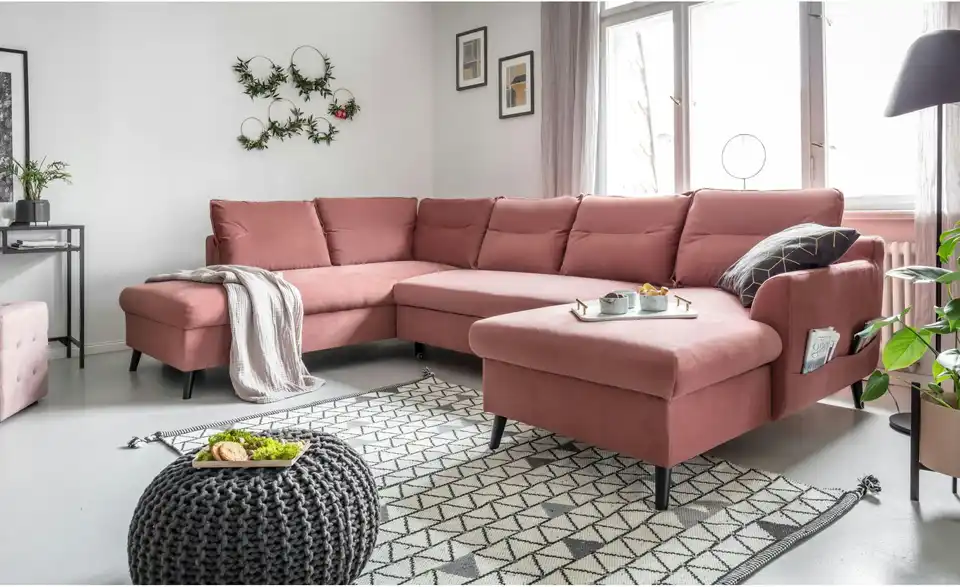 Miuform Wohnlandschaft Stylish Stan mit Schlaffunktion, in Wohnsituation