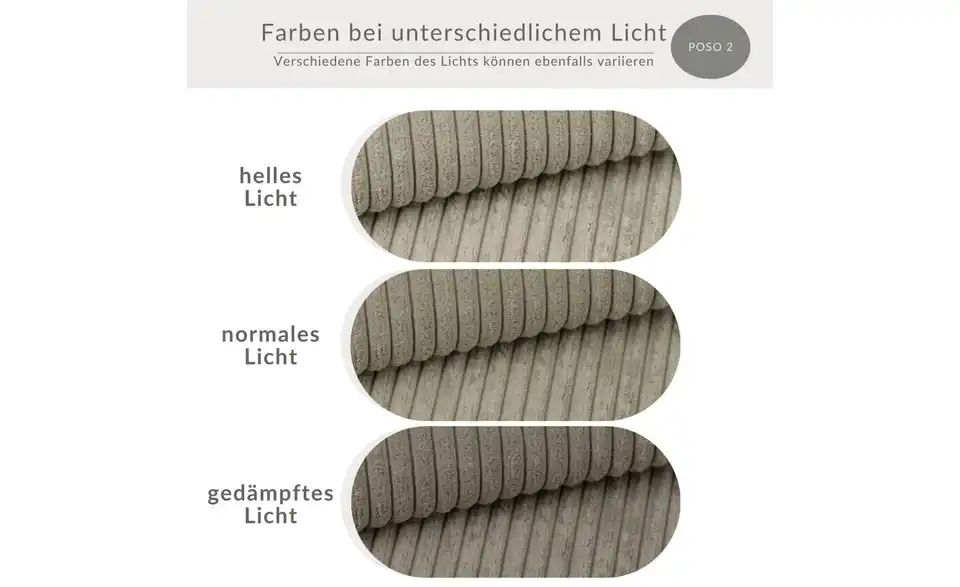 Ecksofa Maze, Bild mit Text