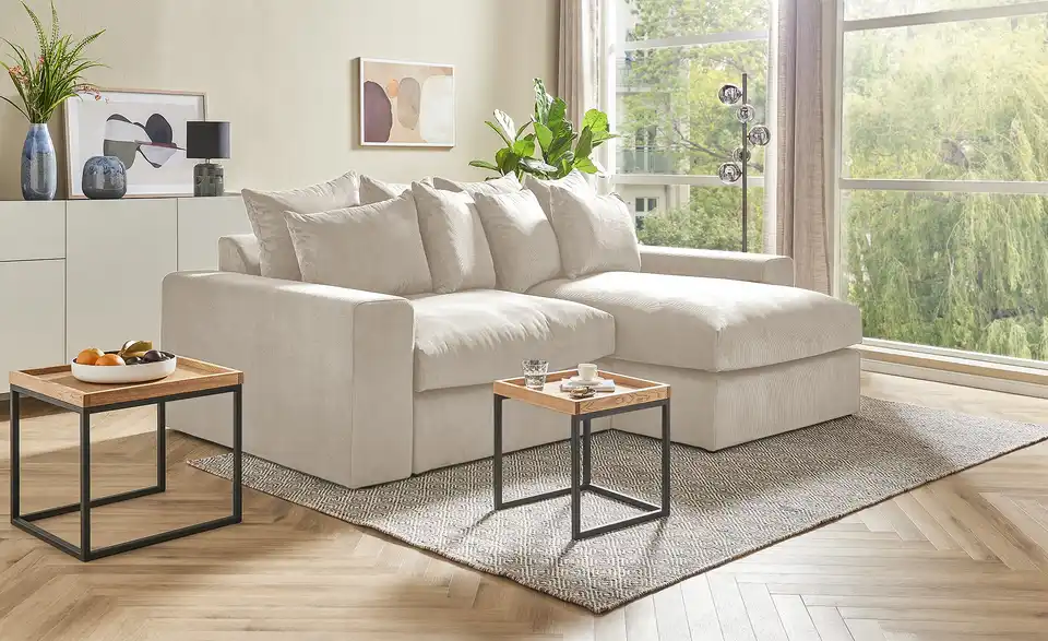 uno Ecksofa Nea beidseitig montierbar, in Wohnsituation