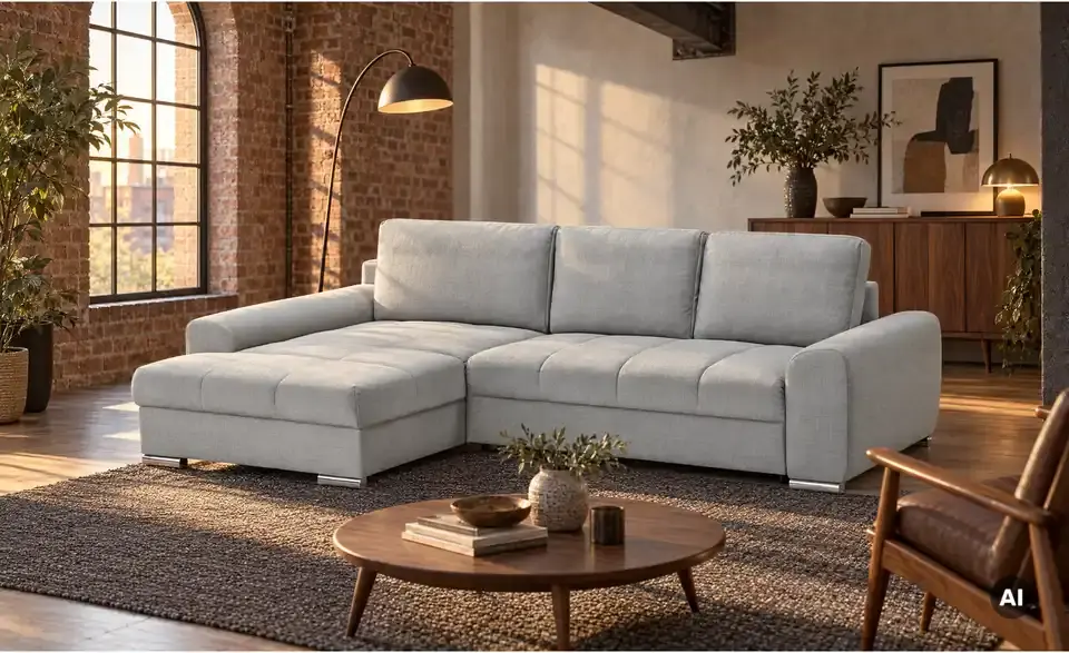 bobb Ecksofa Soumia mit Schlaffunktion, in Wohnsituation