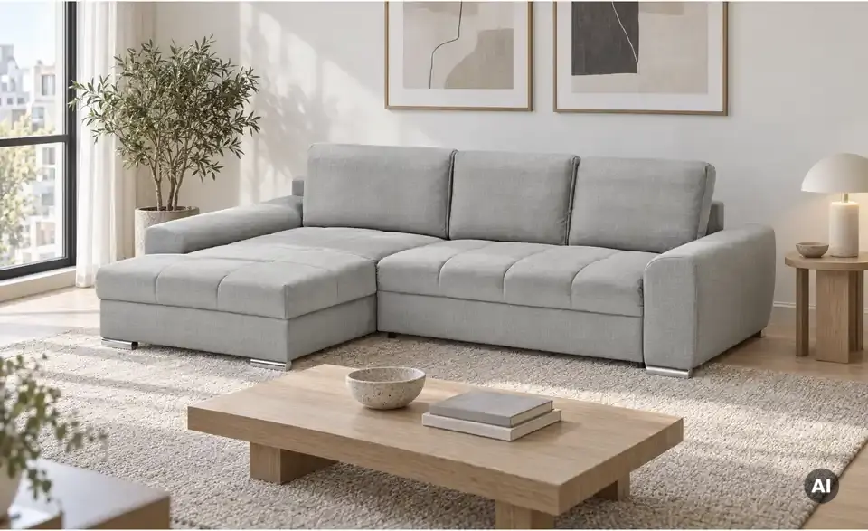 bobb Ecksofa Soumia mit Schlaffunktion, in Wohnsituation