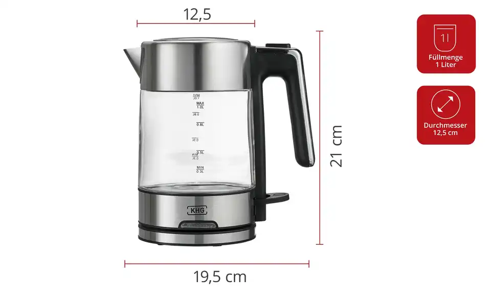 KHG Wasserkocher WK-106 GE, in Wohnsituation