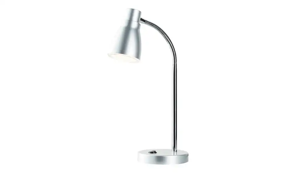 KHG LED-Tischleuchte silber mit flexiblem Arm