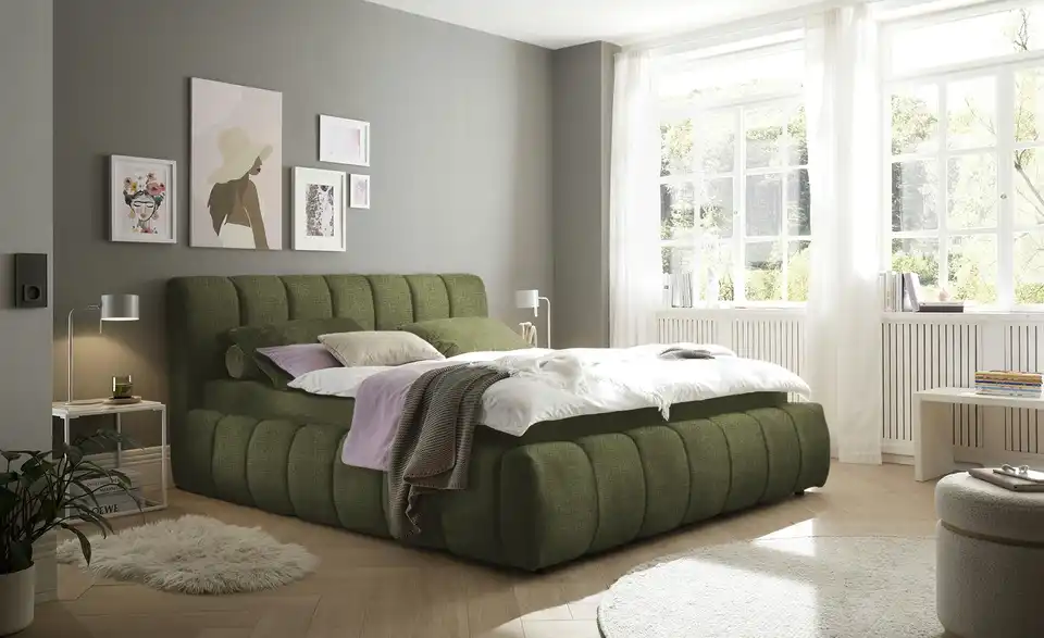 Polsterbett Nairobi mit Bettkasten, in Wohnsituation