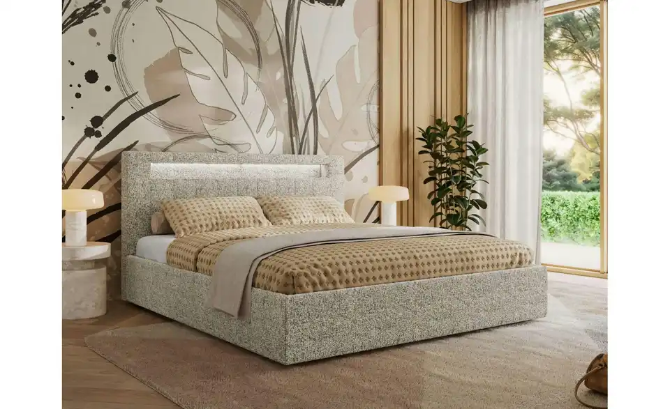 Polsterbett Gold 5 Classic mit Bettkasten, in Wohnsituation