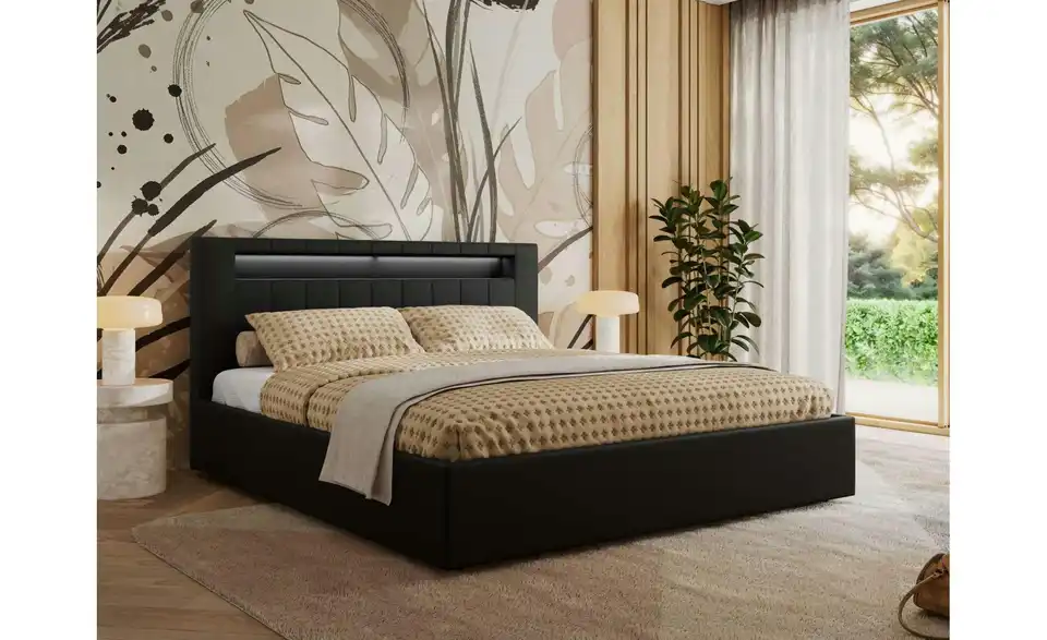 Polsterbett Gold 5 Classic mit Bettkasten, in Wohnsituation