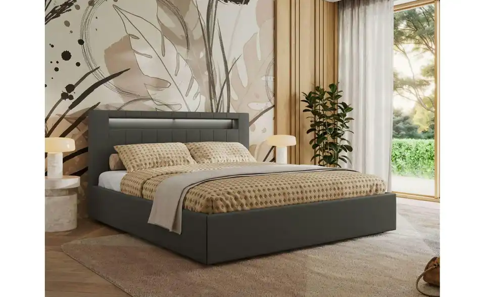 Polsterbett Gold 5 Classic mit Bettkasten, in Wohnsituation